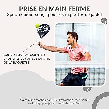 Surgrip Padel Blanc Antidérapant – Haute Adhérence Packs 3 / 6 / 12 - GRIPVANTA